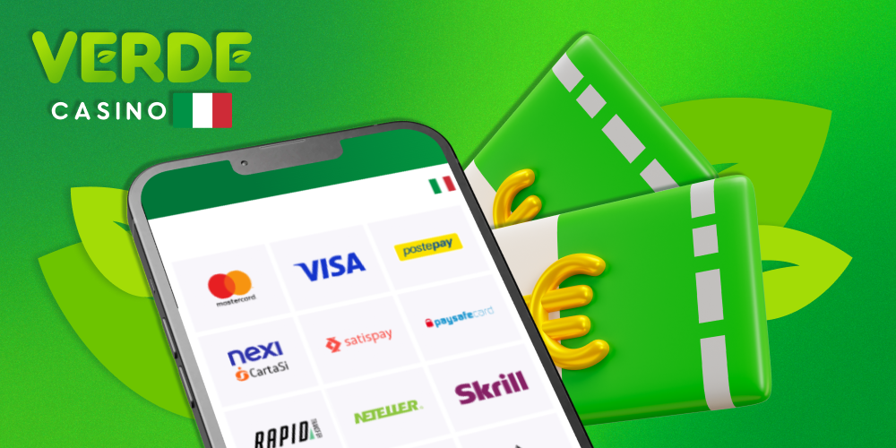 Metodi di pagamento dell'App Verde Casino